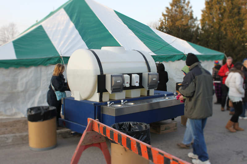 Sink Trailer at an Outdoor Event